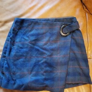 Free People plaid mini skirt
